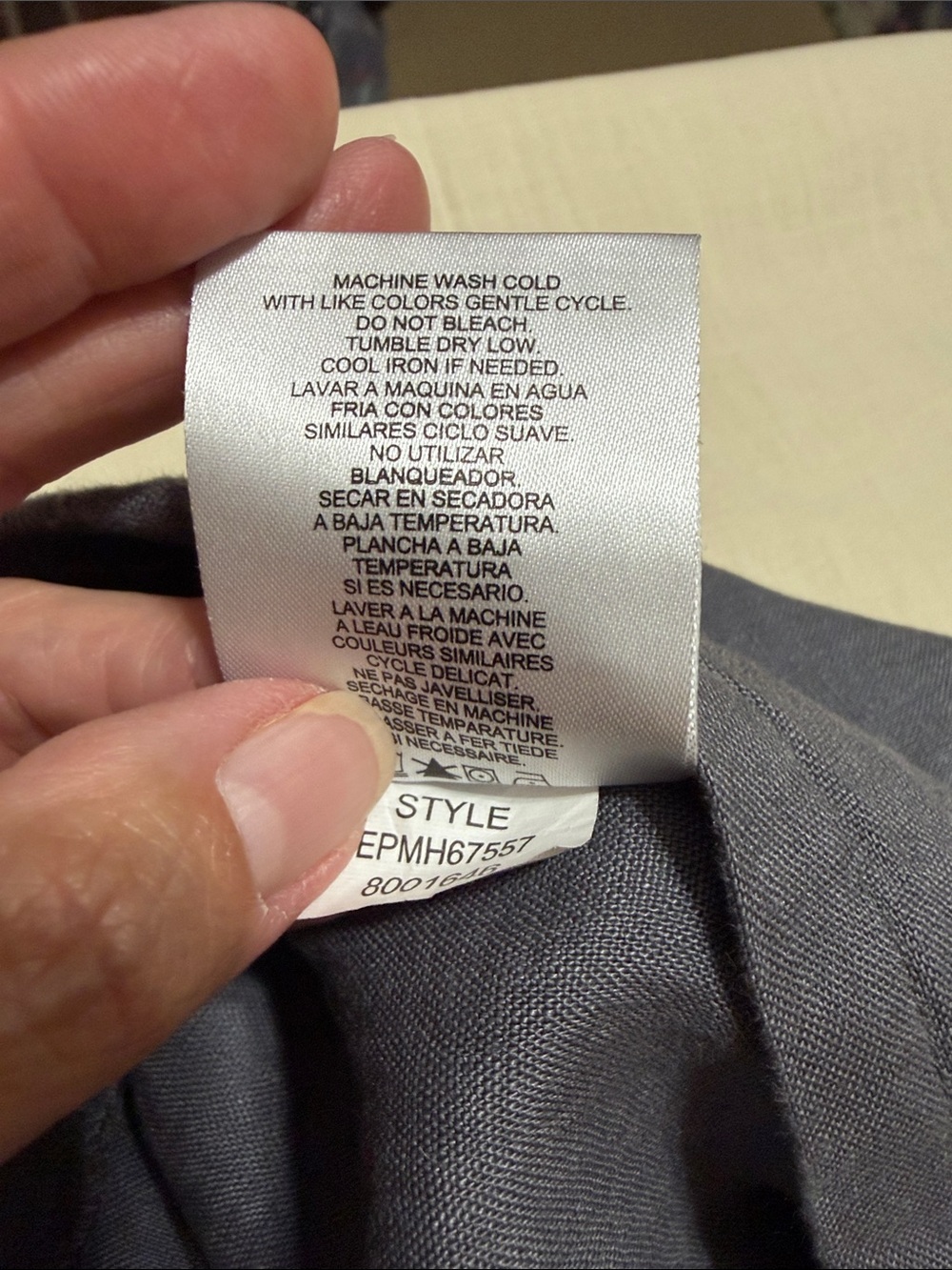 Ellen Tracy Linen Gray Cropped Drawstring Wide Leg Pants, Size XL. - Picture 9 of 14